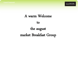 Control Framework Breakfast Group Presentation August