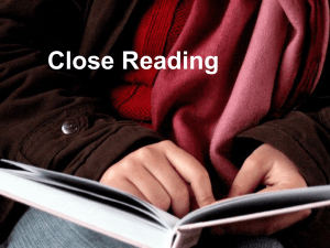 Close Reading - April 5, 2013 (1)