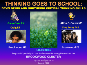 Thinking Goes to School - Gwinnett County Public Schools