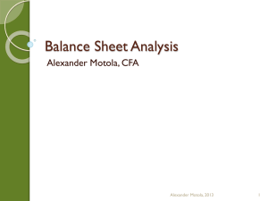 Balance Sheet Analysis UNM Lecture 09-24