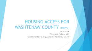 HOUSING ACCESS FOR WASHTENAW COUNTY (HAWC)