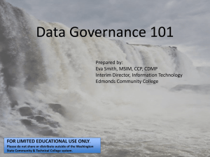 Data Governance 101 - Washington State Board for Community