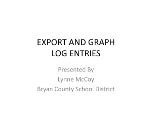 EXPORT AND GRAPH LOG ENTRIES