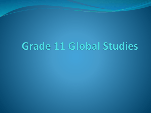 Grade 11 Global Studies
