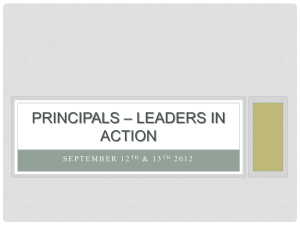 Principals – leaders in action - Australian Institute for Teaching and