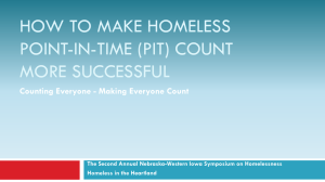 How to make Homeless Point-In-Time (PIT)