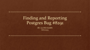 Postgres Bug #8291