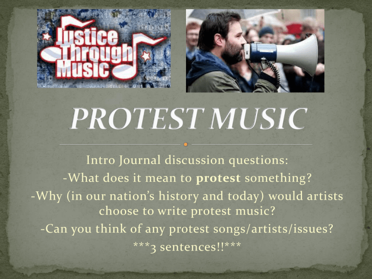 protest music assignment
