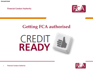 Getting FCA authorised