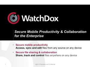WatchDox* - Document Control as a Service