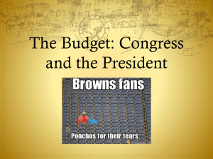 The Budget: Congress and the President