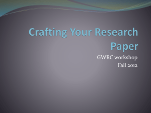 Crafting Your Research Paper PowerPoint