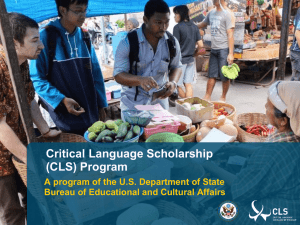 PowerPoint - Critical Language Scholarship Program