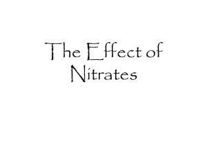 The Effect of Nitrates on Water Quality