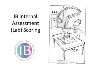 IB Internal Assessment (Lab) Scoring
