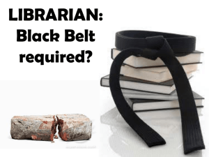 Librarian Black Belt Required - ARSL | Association for Rural & Small