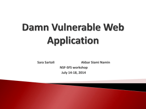 Damn Vulnerable web application