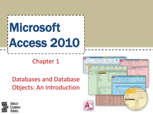 Databases and Database Objects: An Introduction