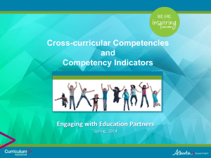 Cross-curriculum Competencies and