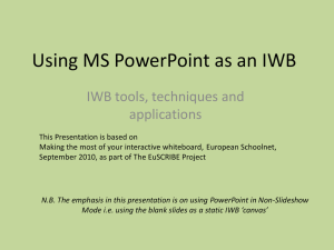 Using MS PowerPoint as an IWB 2010