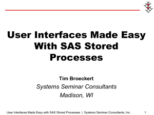 What is a SAS Stored Process? - Systems Seminar Consultants!