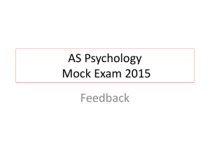 AS Mock Exam Feedback 2015