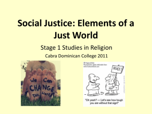 elements of a just world 2013
