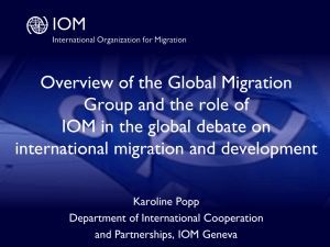 Overview of the Global Migration Group