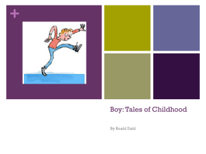 Boy: Tales of Childhood - 7th Grade Literature with Mrs. Carson