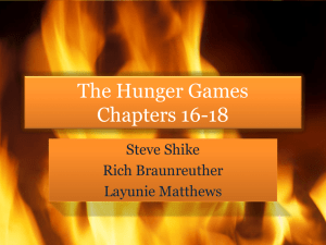 The Hunger Games Chapters 16-18