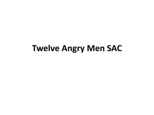 Twelve Angry Men SAC Feedback