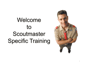 Boy Scout Leader-Specific Training, Sessions 1 & 2