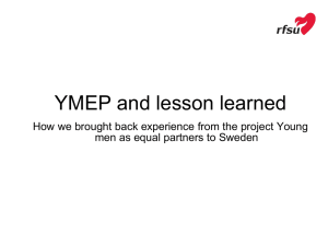 YMEP and Lessons Learned (ppt)