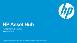 HP Asset Hub fundamentals training deck including new 3.1 features