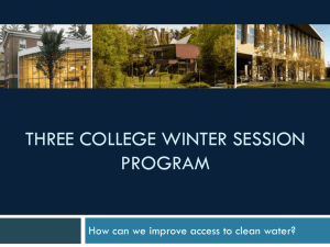 Winter Session Presentation - Three College Collaboration