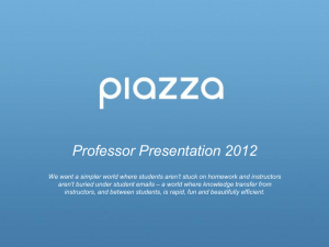 "why use piazza?" powerpoint presentation