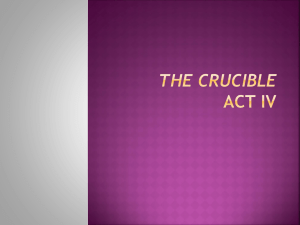 The Crucible Act IV