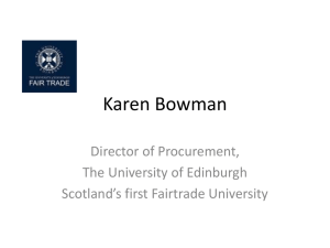 see presentation - Scottish Fair Trade Forum