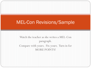 MEL-Con Revisions/Sample