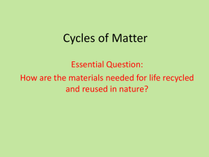 (COE) 14 Cycles of Matter (COE).