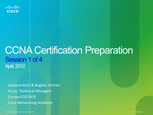 CCNA Certification Training - Session 1