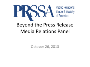 Beyond the Press Release Media Relations Panel