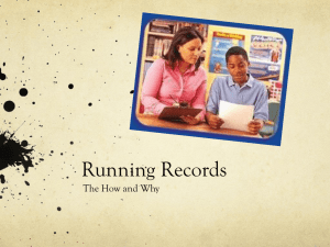 Running Record Powerpoint