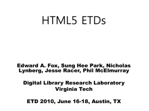 HTML5 ETDs - Conferences