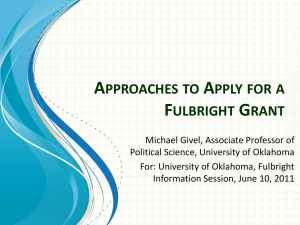 Applying For Fulbright Presentation
