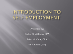 Self-Employment Presentation
