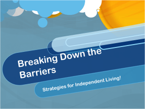 Breaking Down the Barriers