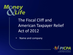 Fiscal Cliff Power Point Individuals