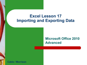 Excel Lesson 17