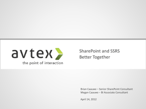 SharePoint 2010 and SSRS - Minnesota SharePoint User Group